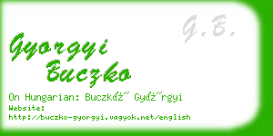 gyorgyi buczko business card